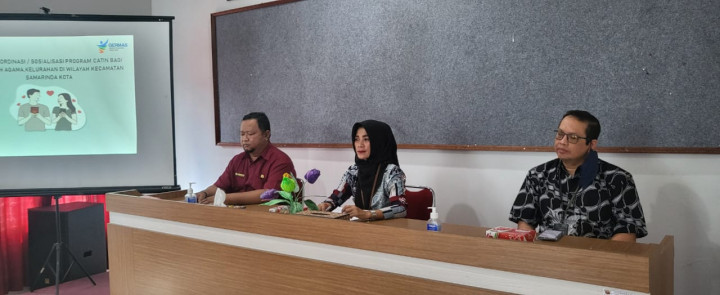 Rakor dan Sosialisasi Program Pemeriksaan Kesehatan Calon Pengantin Oleh Puskesmas Samkot di Aula Pertemuan Kec Samkot Tanggal 11 Mei 2023