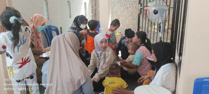 posyandu Bayi Dan Balita di Posyandu Sehat Kelurahan Pelabuhan Tanggal 15 Mei 2023