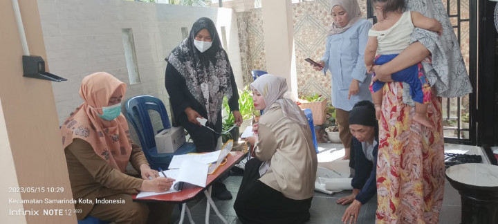 posyandu Bayi Dan Balita di Posyandu Sehat Kelurahan Pelabuhan Tanggal 15 Mei 2023