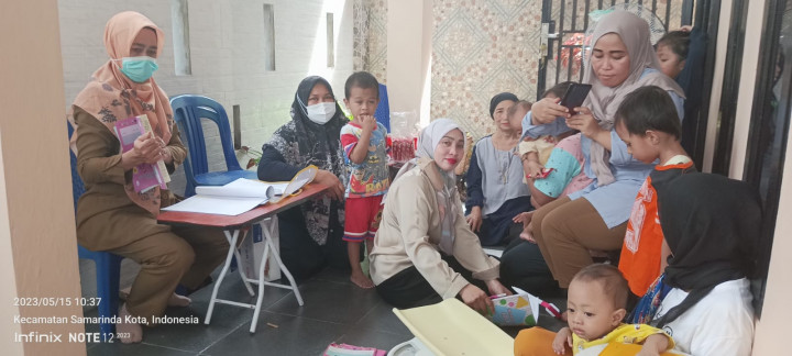 posyandu Bayi Dan Balita di Posyandu Sehat Kelurahan Pelabuhan Tanggal 15 Mei 2023