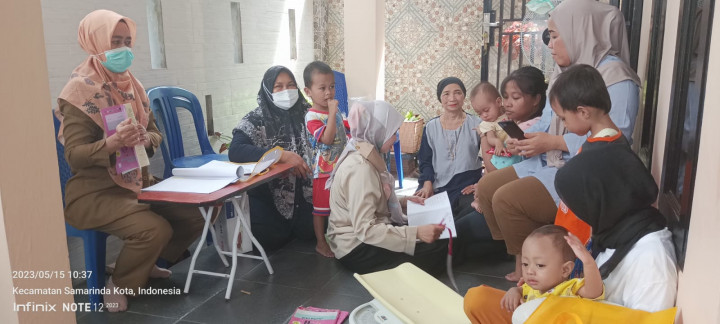 posyandu Bayi Dan Balita di Posyandu Sehat Kelurahan Pelabuhan Tanggal 15 Mei 2023
