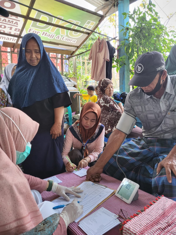 Kegiatan Probebaya tentang Screening Kesehatan Di Jl. Aminah Syukur gg Salman Rt 18 Pokmas 2 Kelurahan Sungai Pinang Luar Tanggal 14 Juni 2023