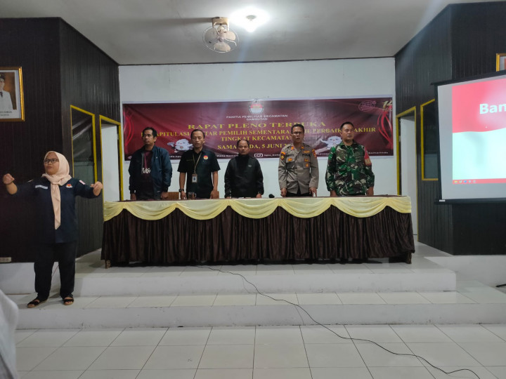 Rapat Pleno Terbuka Rekapitulasi DPSHP Akhir Pemilu 2024 (5 Juni 2023)