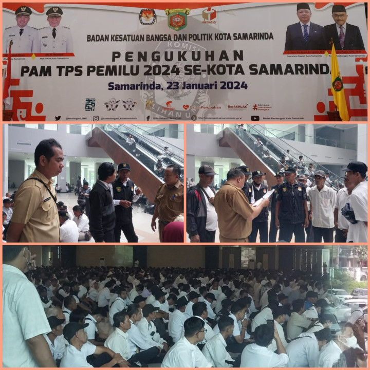 Pengukuhan Petugas Pengamanan TPS pada Pemilihan Umum Tahun 2024 (Selasa, 23 Januari 2024)