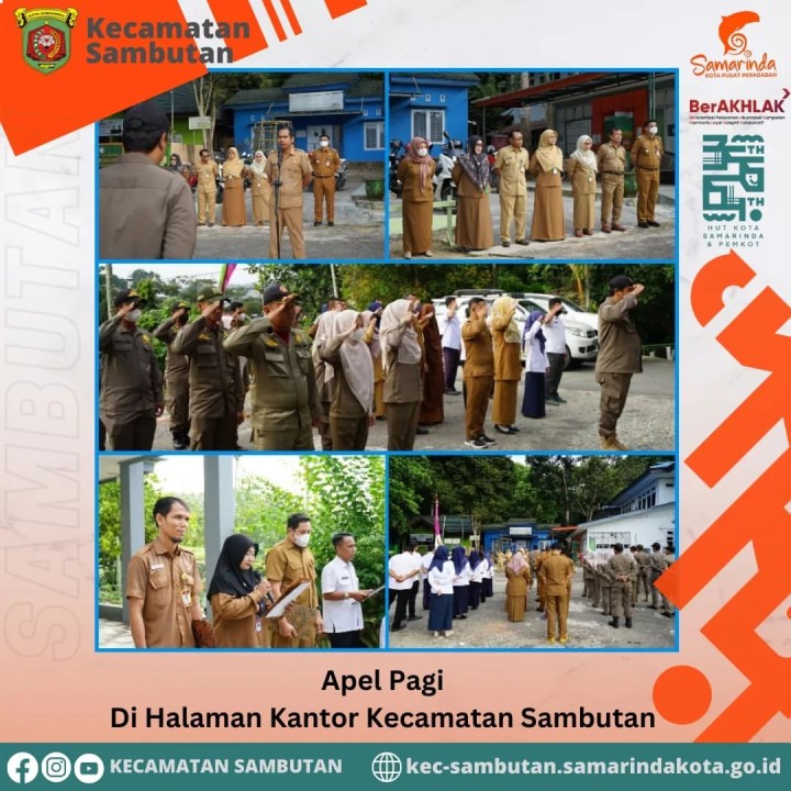 Apel Pagi Aparatur Kecamatan Sambutan, 29 Januari 2024