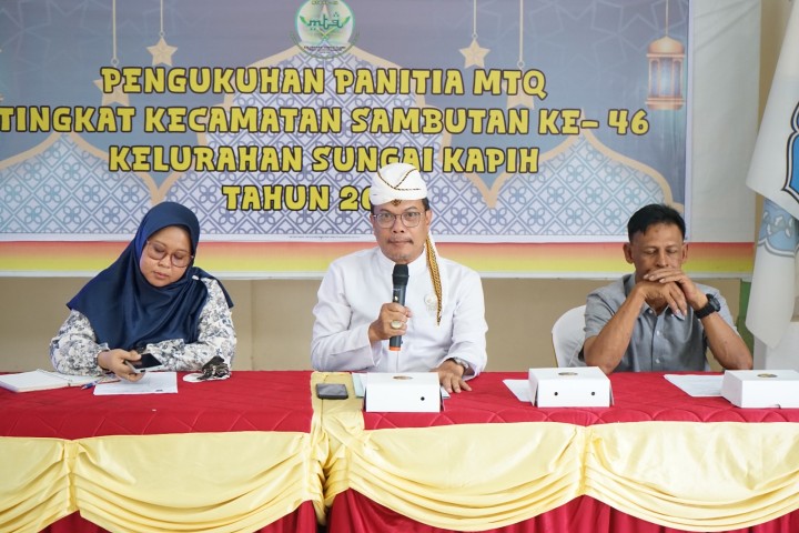 Pengukuhan Panitia Pelaksana MTQ ke-46 Tingkat Kecamatan Sambutan Tahun 2024 di Kelurahan Sungai Kapih dan Rapat Kerja MTQ (Jum'at, 2 Februari 2024)