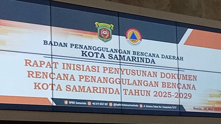 Pembukaan FGD Rencana Penanggulangan Bencana Kota Samarinda Tahun 2025-2029 (Senin, 20 Mei 2024)