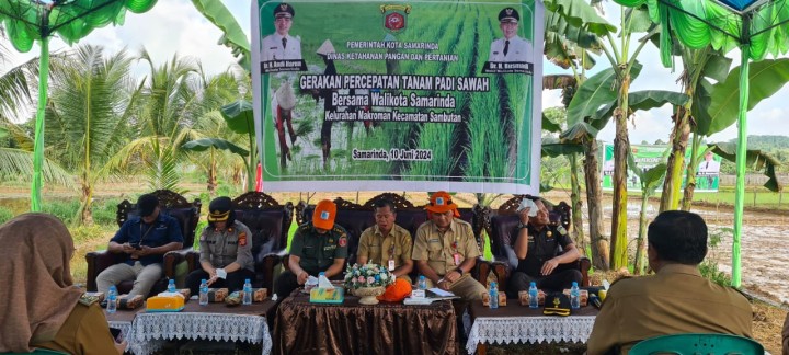 Gerakan Percepatan Tanam Padi Sawah Bersama Bapak Wali Kota Samarinda (Senin, 10 Juni 2024)