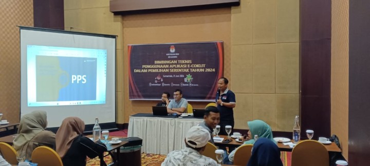 Bimbingan Teknis Penggunaan Aplikasi E-Coklit pada Pemilihan Umum Kepala Daerah Tahun 2024 (Jum'at, 21 Juni 2024)