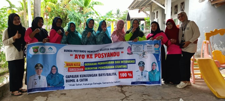 Kunjungan ke Posyandu di Wilayah Kelurahan se-Kecamatan Sambutan dalam rangka Posyandu Bayangan serentak di Kota Samarinda (Sabtu, 29 Juni 2024)