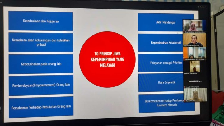 SERVENT LEADER "MELAYANI DENGAN AKHLAK" VIA ZOOM MEETING OLEH BKPSDM KOTA SAMARINDA (JUM'AT, 26 JULI 2024)