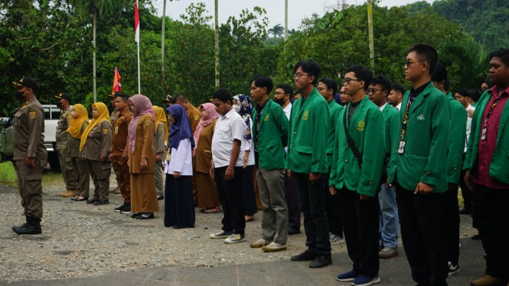 APEL PAGI APARATUR KECAMATAN SAMBUTAN DAN PERPISAHAN DENGAN ANAK MAHASISWA KKN (SENIN, 5 AGUSTUS 2024)