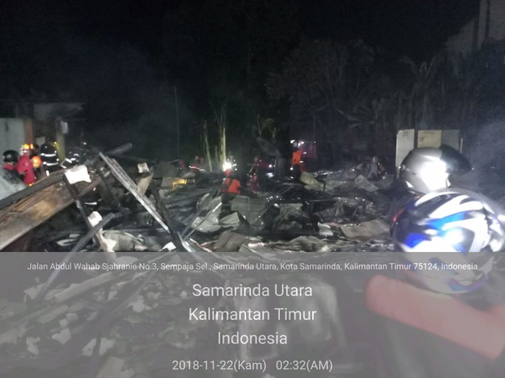 Kejadian Kebakaran Di wilayah Kelurahan Sempaja Barat (Kamis, 22/11/2018)
