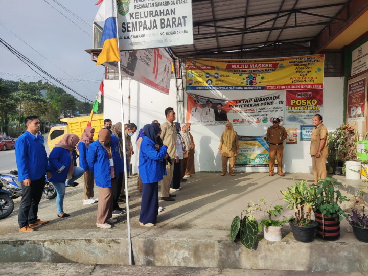Giat Senin 22 Agustus 2022 Melaksanakan Apel Pagi bersama anak KKN Widyagama