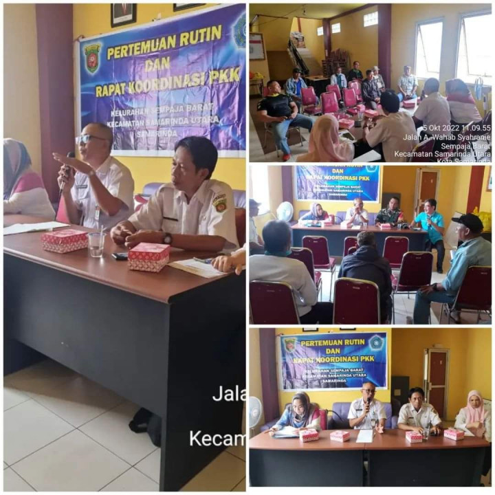 Giat Kelurahan Sempaja Barat, Rabu 5 Oktober 2022 Rapat Koordinasi