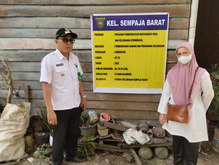Giat Rabu, 09 Nopember 2022 Monitoring Kegiatan Probebya Bidang Sapras  RT.01, RT.03, RT04, RT.05 & Bidang Pemberdayaan RT.07 Kel. Sempaja Barat
