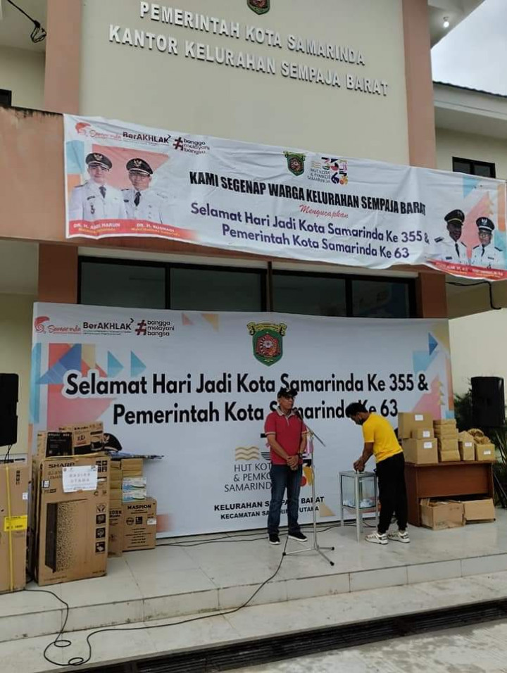 Minggu 29 Januari 2023, giat jalan santai pada Kelurahan Sempaja Barat dalam rangka memperingatin HUT Kota Samarinda ke 355