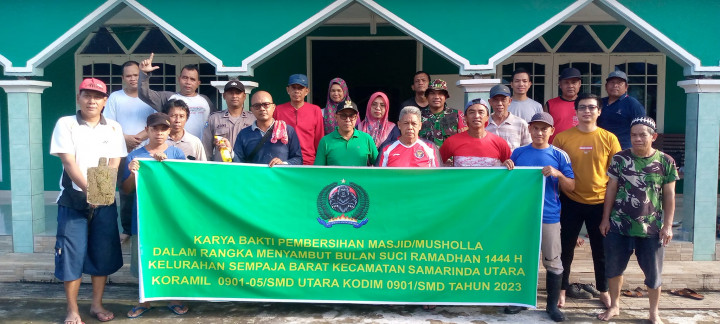Giat, Minggu 19 Maret 2023 Melaksanakan Gotong Royong pada Masjid dan Musholla di Wilayah RT Se-Kelurahan Sempaja Barat Dalam rangka menyambut Bulan Suci Ramadhan 1444 H