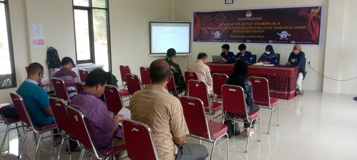 Giat, Jumat 02 Juni 2023 Melaksanakan Rapat Pleno Terbuka Rekapitulasi  Daftar Pemilih Sementara Hasil Perbaikan Akhir tingkat Kelurahan