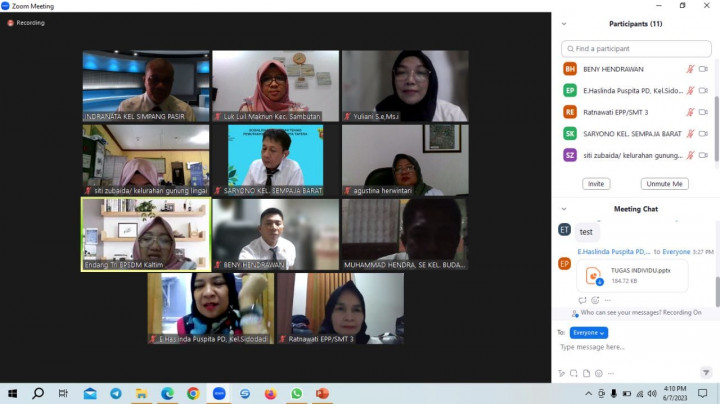 2. Mengikuti kegiatan Zoom Meeting " Fasilitas Sosialisasi Bimbingan Teknis Pemuktahiran Data Peserta Tapera Tahun 2023