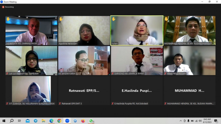 Menghadiri rapat koordinasi kedatangan bapak walikota dan kegiatan Probebaya & Mengikuti kembali Zoom Meeting Pelatihan Kepemimpinan Pengawas Angkatan XIV Dilingkungan Pemerintah Propinsi Kaltim kelas Pemerintah Kota Samarinda
