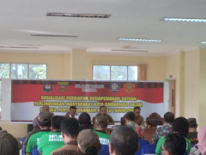 Giat, Kamis 14 Juli 2023 Menghadiri sosialisasi persiapan kesiagaan satlinmas se kota samarinda dlm rangka penyelenggaraan pemilu 2024 bersama 2 org Danru Satlinmas kel. Sempaja barat di hadiri Kasi Tapem.