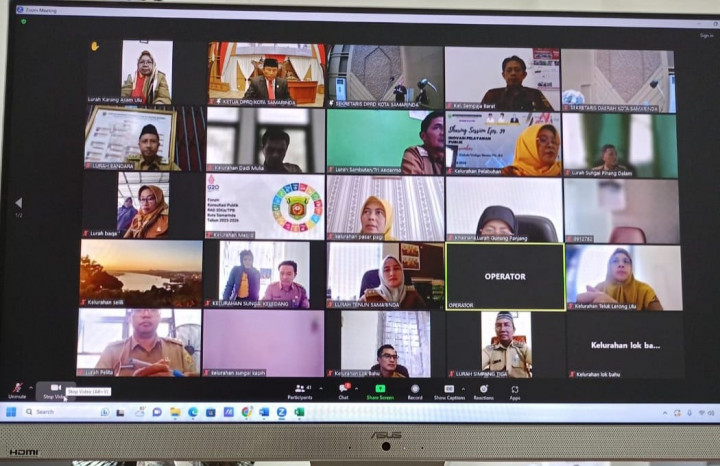 Giat, 24 Juli 2023, Mengikuti Rapat Zoom Meeting Rapat Paripurna DPRD Kota Samarinda Masa Persidangan II Tahun 2023 Dengan Agenda " Peresmian Pemberhentian Dan Pengangkatan PAW Anggota DPRD Kota Samarinda Sisa Masa Jabatan 2019-2024