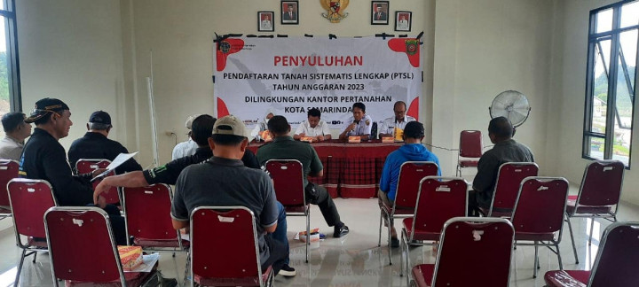 Giat 26 Juli 2023, Menghadiri Rapat Penyuluhan pendaftaran tanah sistematis lengkap (PTSL) TA 2023 di Aula kantor kelurahan sempaja bara