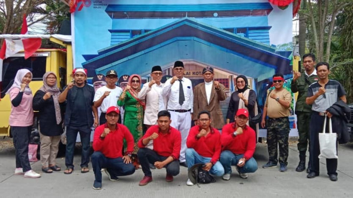 Giat, Sabtu 19 Agustus 2023,  Pawai Pembangunan di Samarinda Kalimantan Timur Karnaval Budaya Nusantara dalam rangka Hari Proklamasi Kemerdekaan RI ke 78