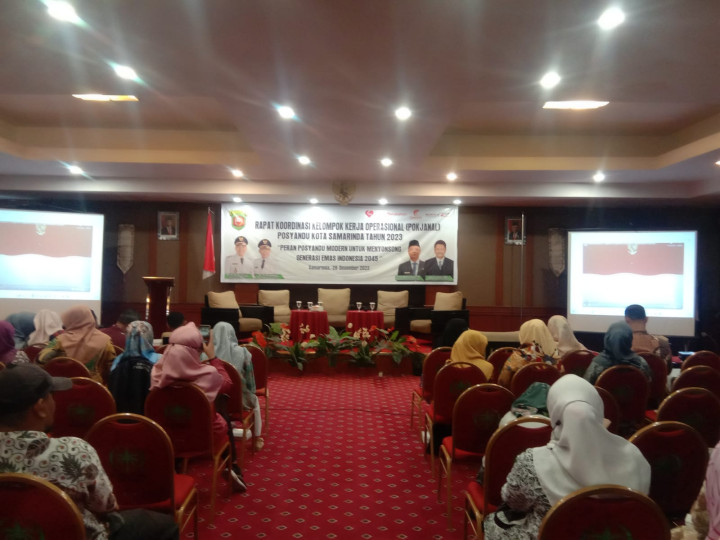 Giat, Jumat 29 Desember 2023 Rapat koordinasi kelompok kerja operasional (Pokjanal) posyandu kota samarinda tahun 2023