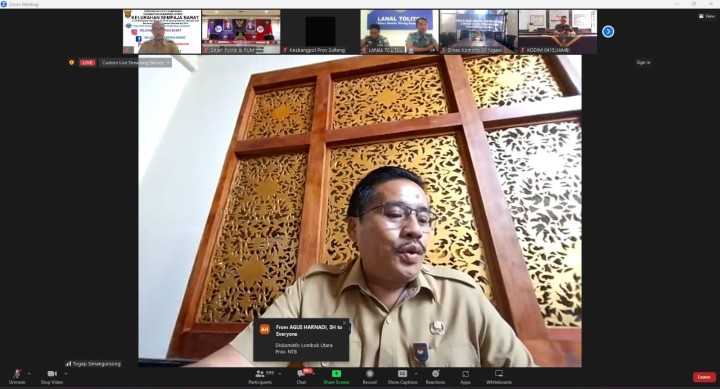 Giat, Senin 27 Mei 2024, Mengikuti zoom meeting Persiapan pembagian 10 juta Merah Putih tahun 2024 di ikuti oleh Kasi Tapem.