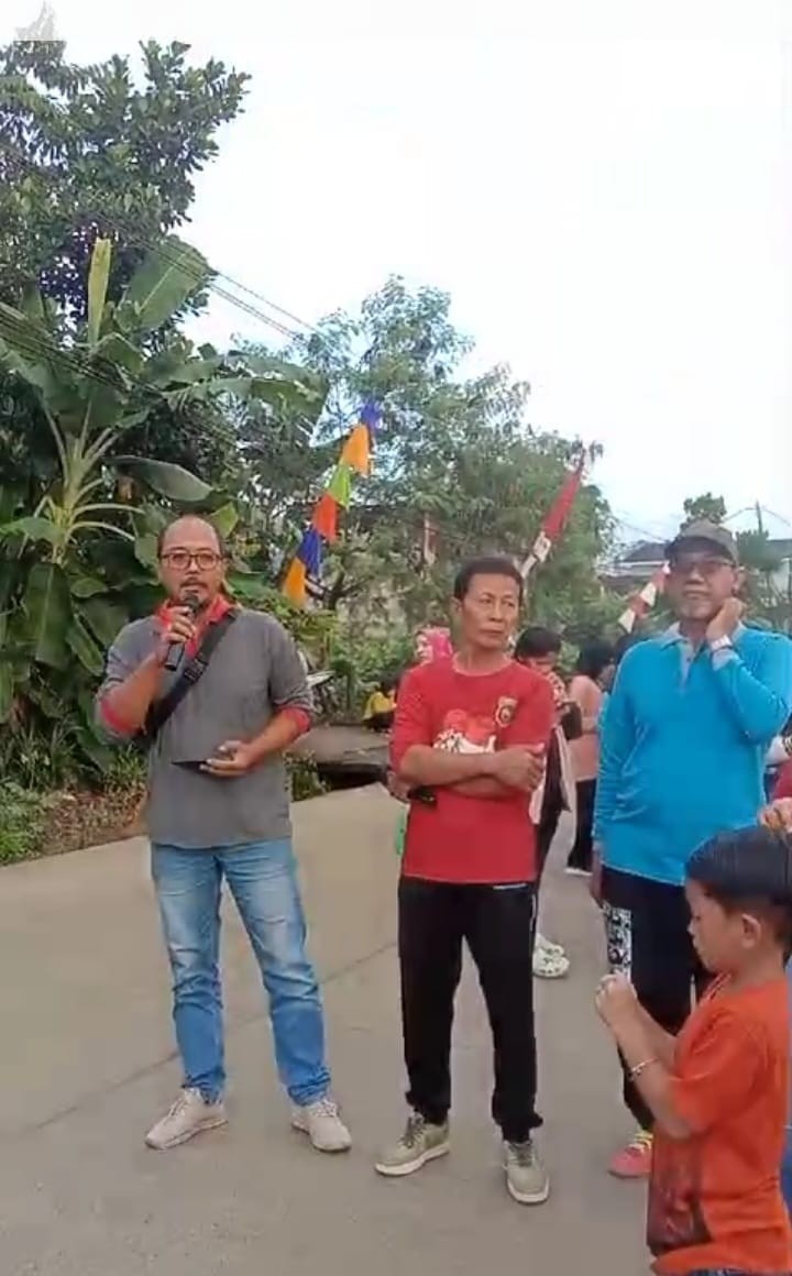 Giat pagi, Minggu 18 Agustus 2024 Semarak HUT RI 17 Agustus di wilayah RT pada wilayah kelurahan sempaja barat dihadiri Kasi Tapem.