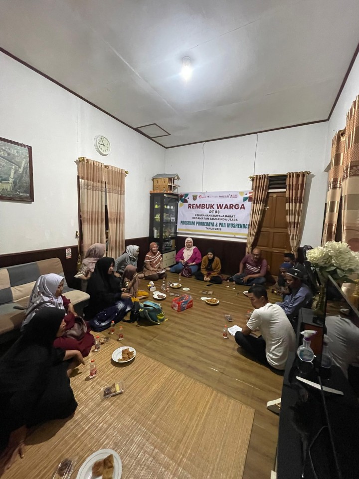 Giat, Minggu 17 November 2024 Menghadiri Rembuk Warga Persiapan Kegiatan Probebaya Tahun 2026 dan Musrembang Tahun 2025 di RT 03 Kelurahan Sempaja Barat dihadiri oleh Kasi Ekobang, Kasi Tapem, Kasi Kesra, Pendampingan Infrastruktur, Pendamping Non Infrastruktur, Ketua RT dan seluruh warga RT 03.