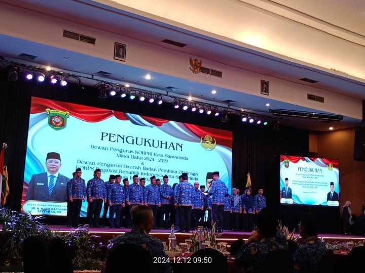 Giat, Kamis 12 Desember 2024 Menghadiri Launching Digitalisasi Peta Potensi Investasi oleh Walikota Samarinda di Hotel Harris Samarinda dihadiri Kasi Tapem & Menghadiri Pengukuhan Dewan Pengurus KOPRI Kota Samarinda dan Pengurus Dewan Bapor KOPRI Kota Samarinda di Hotel Aston Samarinda dihadiri sekretaris.