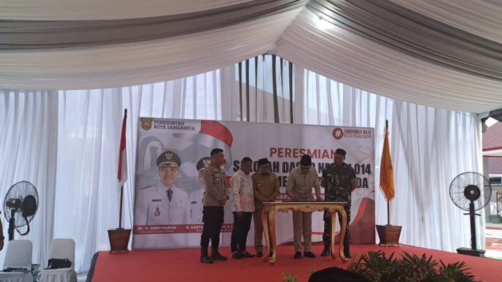 Giat, Selasa 04 Maret 2024 Menghadiri Peresmian Gedung SDN 014 Kelurahan Tanah Merah Kecamatan Samarinda Utara dihadiri Lurah.