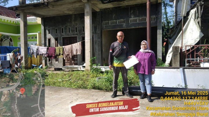 Giat, Jum'at 16 Mei 2025 Peninjauan lahan dan bangunan permohonan sertifikat di gg. Cahaya Abadi ringroad 3 RT.01 dihadiri Kasi Tapem beserta bersama staf.