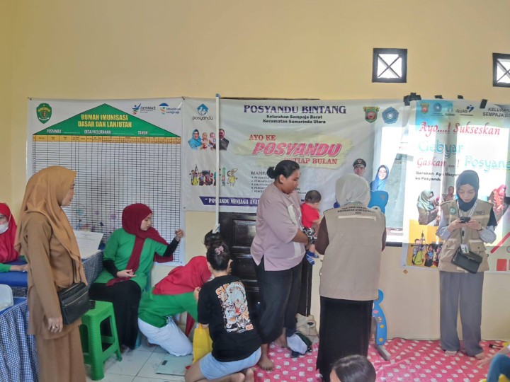 Giat, Senin 21 Juli 2025, Melaksanakan apel Senin pagi di kelurahan sempaja barat dipimpin oleh Kasi Tapem & Monitoring kegiatan Rutin Posyandu Bintang (Balita) di Perumahan Kayu Manis dihadiri Kasi Kesra.