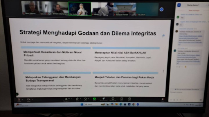 Giat, Jum'at 25 Juli 2025 Mengikuti Zoom Meeting tentang "Level Up Integrity" Membangun Karakter Tangguh dengan Game Based Learning diikuti oleh Lurah.