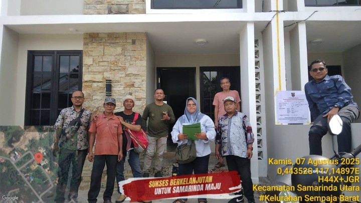 Giat siang, Kamis 07 Agustus 2025 Peninjauan lahan dan bangunan permohonan IMTN dan perpanjangan IMTN di RT.12, RT.01 dan RT.04 dihadiri Kasi Tapem beserta staf dan Ketua RT.