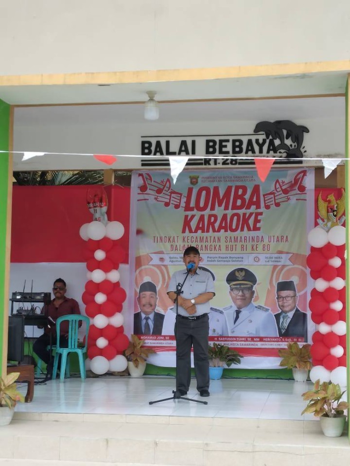 Giat, Sabtu 16 Agustus 2025 Mendampingi peserta karaoke tingkat kecamatan dihadiri Lurah dan Kasi Tapem.