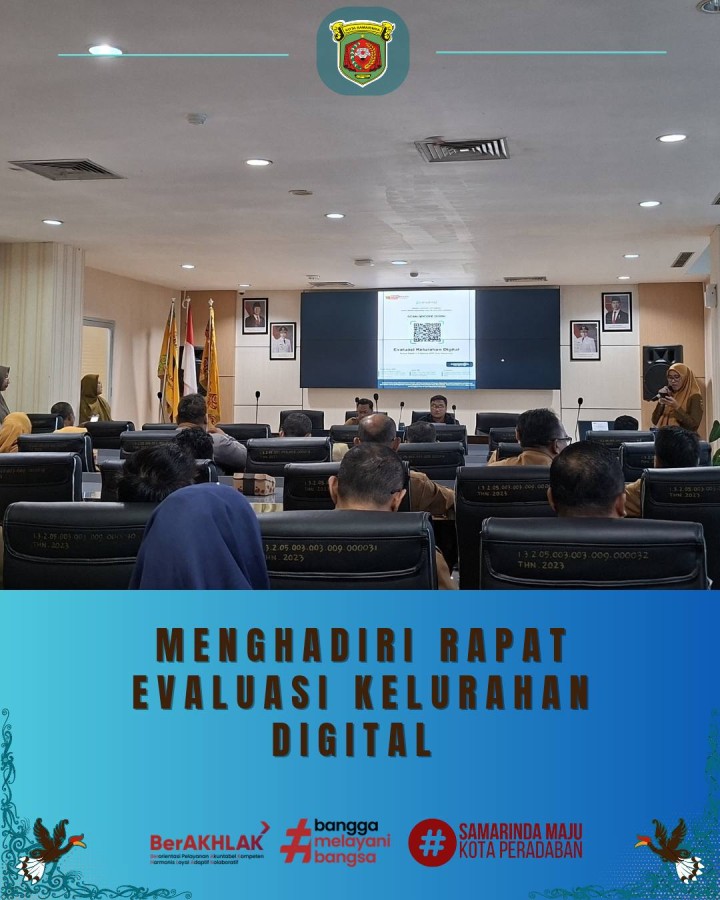 Giat, Senin 24 November 2025 ‎ ‎1. Melaksanakan apel Senin pagi di kelurahan sempaja barat dipimpin oleh Seklur. ‎2. Menghadiri Rapat Evaluasi Kelurahan Digital di Ruang Rapat Lt 5 Gedung MPP Kota Samarinda dihadiri Sekretaris dan Staf. ‎3. Peninjauan Lokasi Drainase di Gg. Walet 2 Taman Makam Abadi dan Poros Jalan AW. Syahranie oleh Tim PUPR, Kasi Ekobang Kasi Pemerintahan, Staf Kelurahan, Ketua RT. 02 Kelurahan Sempaja Barat. ‎4. Menghadiri Rapat Koordinasi dengan Camat Samarinda Utara di Ruang Camat dihadiri oleh Lurah. ‎