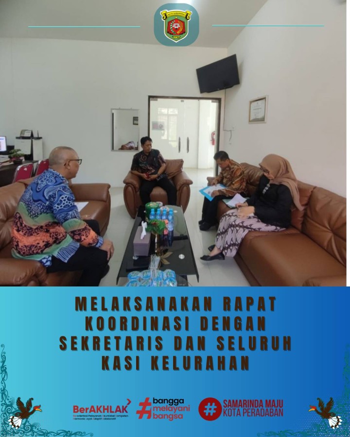Giat, Senin 22 Desember 2025 ‎ ‎1. Menghadiri Apresiasi Pilar Sosial Kota Samarinda Tahun 2025 dalam Rangka Hari Kesetiakawanan Sosial Nasional (HKSN) dengan Tema "Solidaritas Tanpa Batas Menuju Indonesia Emas" oleh Bapak Wakil Walikota Samarinda di Gedung GOR Segiri Samarinda dihadiri Lurah. ‎2. Melaksanakan Rapat Koordinasi dengan Sekretaris dan seluruh Kasi Kelurahan Sempaja Barat dipimpin oleh Lurah. ‎3. Monitoring lapangan IMTN di jl AW Syahrani GG 4 RT 01 dihadiri Kasi Tapem beserta staf dan Perwakilan kecamatan Samarinda Utara  ‎4. Menerima Kunjungan Pengurus Anak Cabang LDII Kecamatan Samarinda Utara dihadiri oleh Lurah. ‎5. Menghadiri Rapat Penandatanganan Kerjasama Disdukcapil Samarinda dengan Rukun Kematian di Ballroom Arutalla Gedung B Lt 4 Bapperida Kota Samarinda dihadiri Lurah.