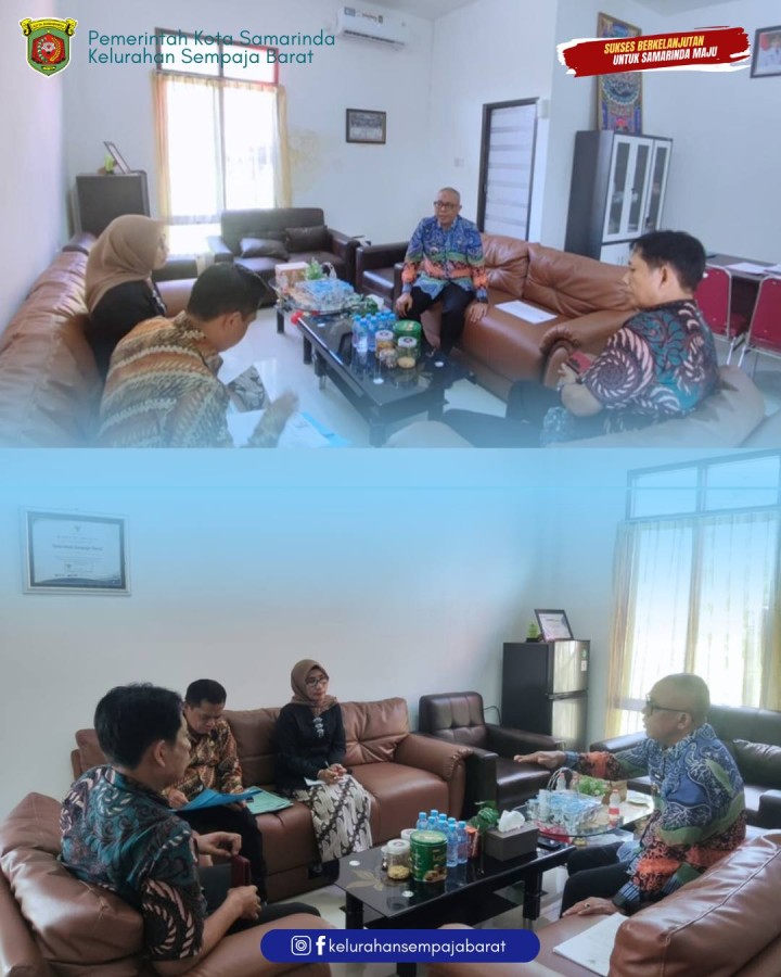 Giat, Senin 22 Desember 2025 ‎ ‎1. Menghadiri Apresiasi Pilar Sosial Kota Samarinda Tahun 2025 dalam Rangka Hari Kesetiakawanan Sosial Nasional (HKSN) dengan Tema "Solidaritas Tanpa Batas Menuju Indonesia Emas" oleh Bapak Wakil Walikota Samarinda di Gedung GOR Segiri Samarinda dihadiri Lurah. ‎2. Melaksanakan Rapat Koordinasi dengan Sekretaris dan seluruh Kasi Kelurahan Sempaja Barat dipimpin oleh Lurah. ‎3. Monitoring lapangan IMTN di jl AW Syahrani GG 4 RT 01 dihadiri Kasi Tapem beserta staf dan Perwakilan kecamatan Samarinda Utara  ‎4. Menerima Kunjungan Pengurus Anak Cabang LDII Kecamatan Samarinda Utara dihadiri oleh Lurah. ‎5. Menghadiri Rapat Penandatanganan Kerjasama Disdukcapil Samarinda dengan Rukun Kematian di Ballroom Arutalla Gedung B Lt 4 Bapperida Kota Samarinda dihadiri Lurah.