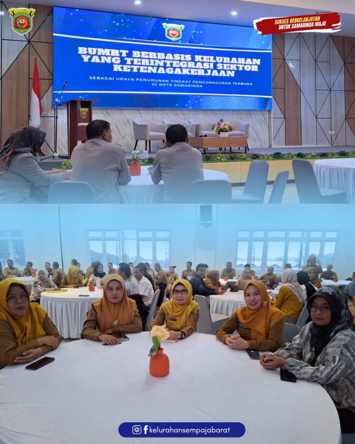 Giat, Senin 29 Desember 2025 ‎ ‎1. Melaksanakan apel Senin pagi di kelurahan sempaja barat dipimpin oleh Lurah. ‎‎2. Menghadiri Rapat Sosialisasi Integrasi BUMRT Tahun 2025 di ruang Arutalla Bapperida Kota Samarinda dihadiri Kasi Ekbang