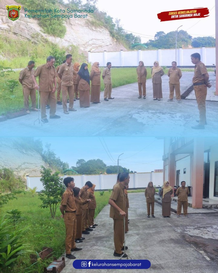 Giat, Senin 19 Januari 2026 Melaksanakan apel Senin pagi di kelurahan sempaja barat dipimpin oleh Sekretaris Lurah.