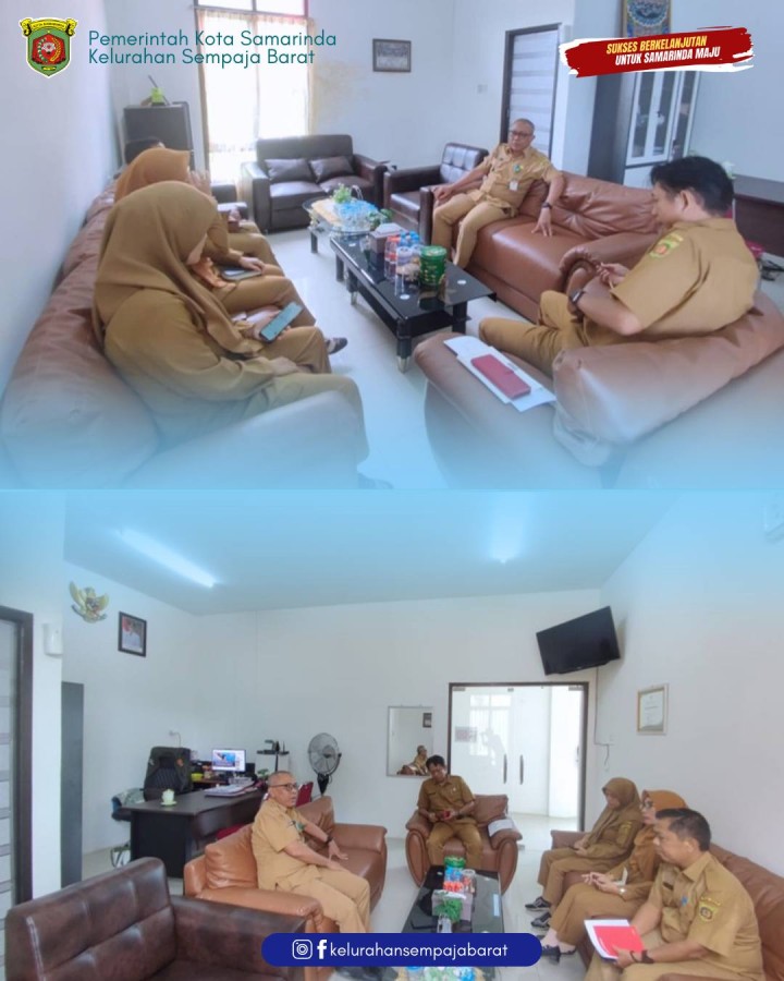 Giat, Selasa 20 Januari 2026 Melaksanakan Rapat Koordinasi dengan Sekretaris Lurah dan seluruh Kasi Kelurahan Sempaja Barat dipimpin oleh Lurah.