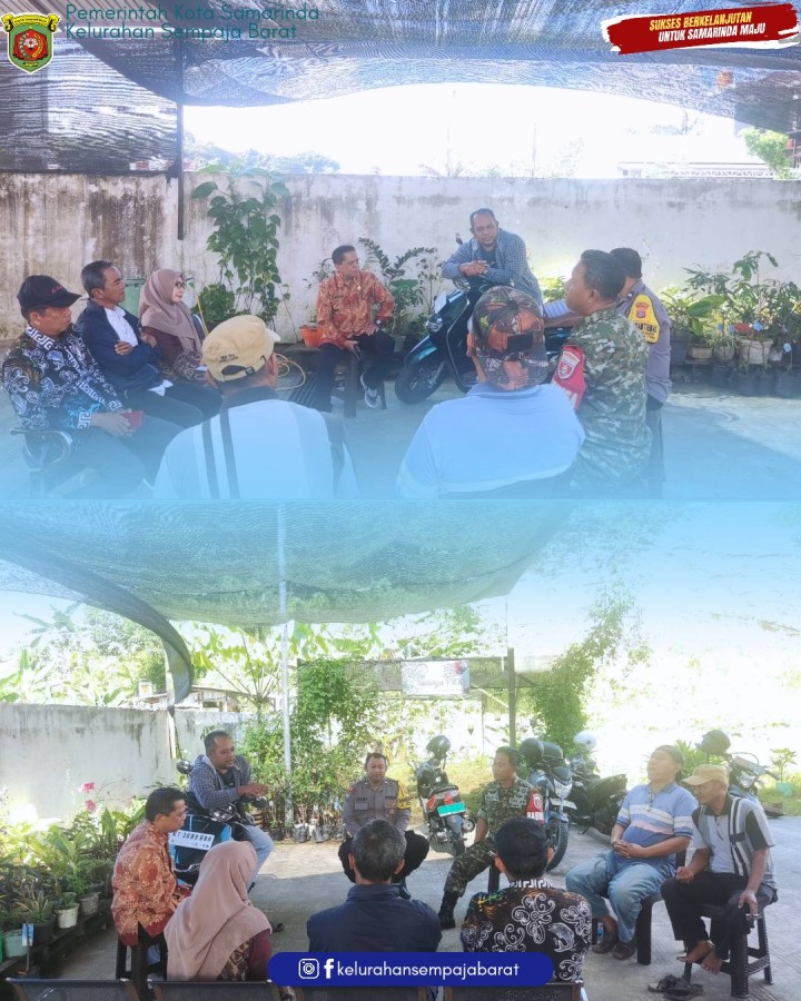 Giat, Kamis 05 Februari 2026 Melaksanakan Rapat Koordinasi kepada RT mengenai Drainase anak sungai alam abadi, usulan prioritas Musrenbang Kecamatan dihadiri Sekretaris Lurah, Kasi Ekbang, Kasi Tapem beserta staf, Babinsa, Bhabinkamtibmas dan seluruh RT se-Kelurahan Sempaja Barat.