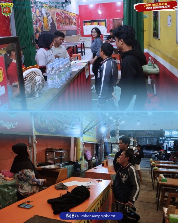 Giat malam, Sabtu 14 Februari 2026 Dalam rangka menghormati Bulan Suci Ramadhan 1447 H / 2026 M, seluruh Tempat Hiburan Malam (THM) di wilayah Kelurahan Sempaja Barat WAJIB TUTUP SEMENTARA mulai H-1 Ramadhan hingga H+2 Hari Raya Idul Fitri. Dilaksanakan monitoring sekaligus penyampaian surat himbauan kepada warung dan kafe agar menyesuaikan jam operasional selama bulan Ramadhan, bersama Kasi Tapem beserta staf. Terima kasih atas perhatian dan kerja samanya.