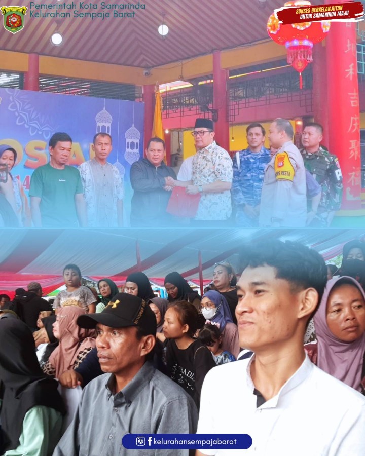 Giat, Sabtu 14 Maret 2026 Menghadiri Bakti Sosial Pemerintah Kota Samarinda bersama Yayasan Dharma Bakti di Kelenteng THIEN IE KONG Jl Yos Sudarso Kelurahan Karang Mumus Kecamatan Samarinda Kota dihadiri Kasi Kesra beserta staf.