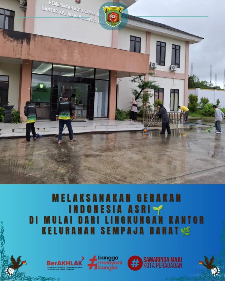 Giat, Jum'at 10 April 2026 Mari sukseskan Gerakan Indonesia Asri 🌱 Dimulai dari langkah kecil—menjaga kebersihan lingkungan kantor kita 🌿